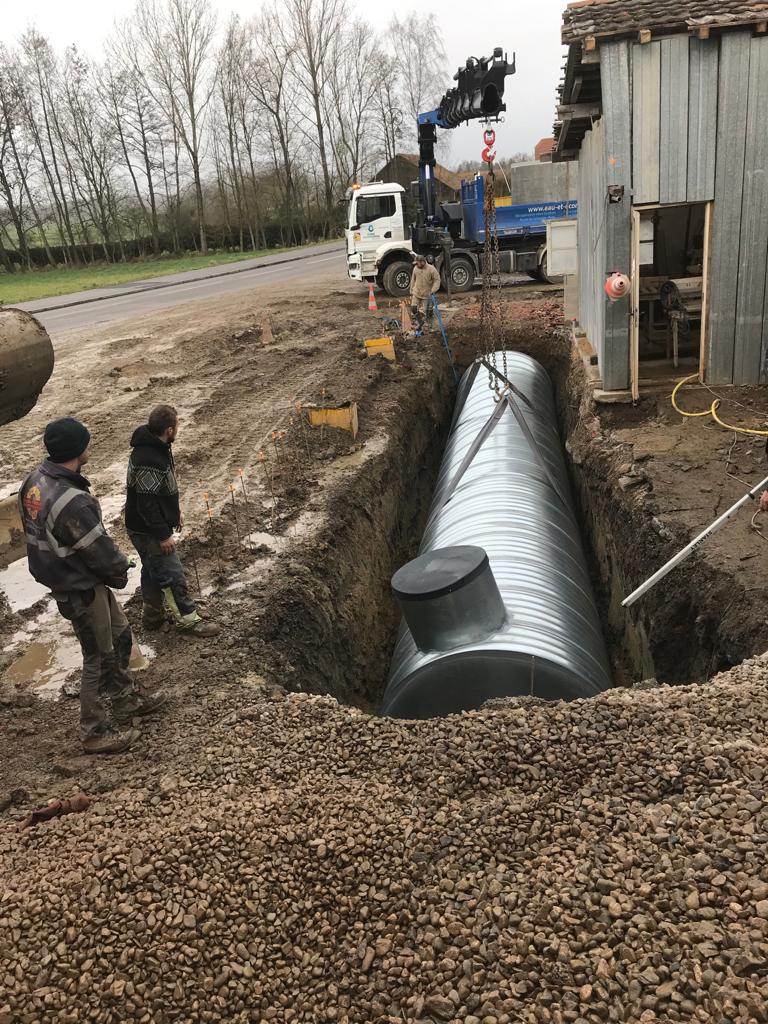 Cuve acier de 40m3 à Balschwiller Montbéliard
