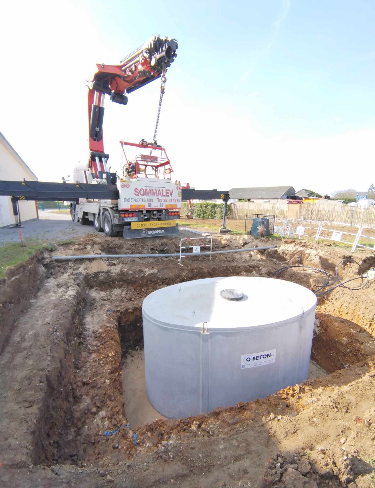 Installation d&#8217;une cuve béton de 20 000L dans les Hauts-de-France Riedisheim